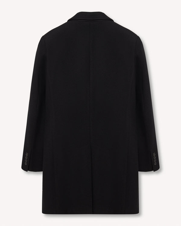 Gianni Feraud Covert Coat Black | Malford of London Savile Row and Luxury Formal Wear Sale Outlet