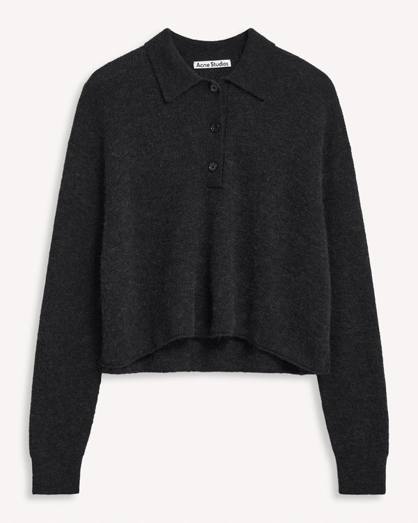 Acne Studios Kelania Collared Sweater Charcoal Grey | Malford of London Savile Row and Luxury Formal Wear Sale Outlet