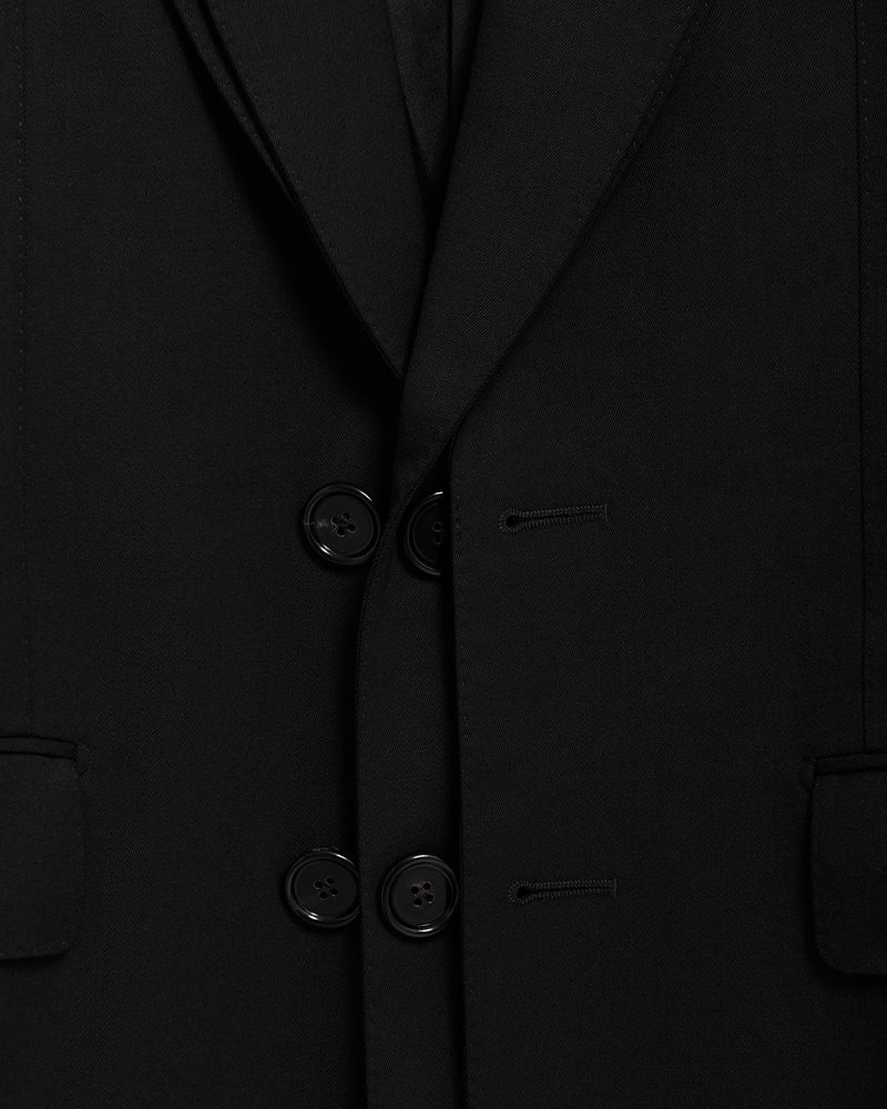 Dolce Gabbana Bistretch Over Coat Black | Malford of London Savile Row and Luxury Formal Wear Sale Outlet