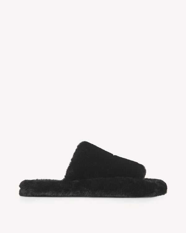 Dolce & Gabbana Faux Fur Men’s Slippers | Malford of London Savile Row and Luxury Formal Wear Sale Outlet
