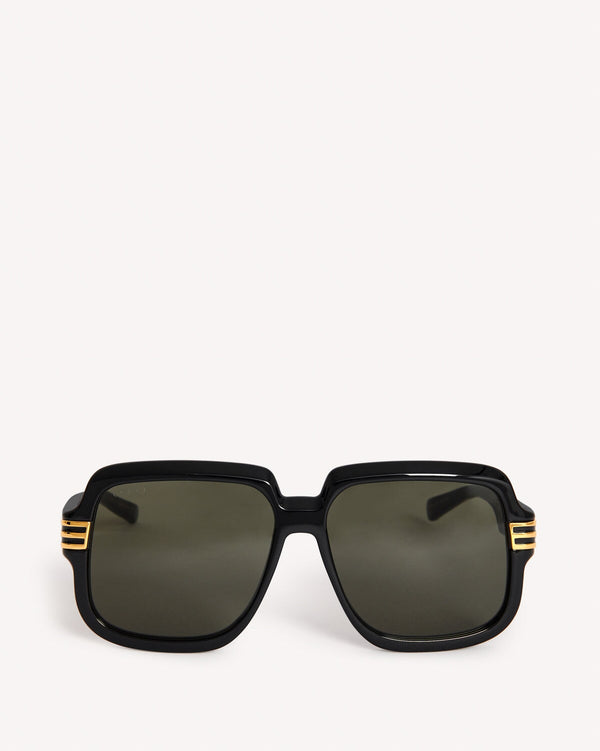 Gucci Oversized Square Shape Sunglasses Black | Malford of London Savile Row and Luxury Formal Wear Sale Outlet