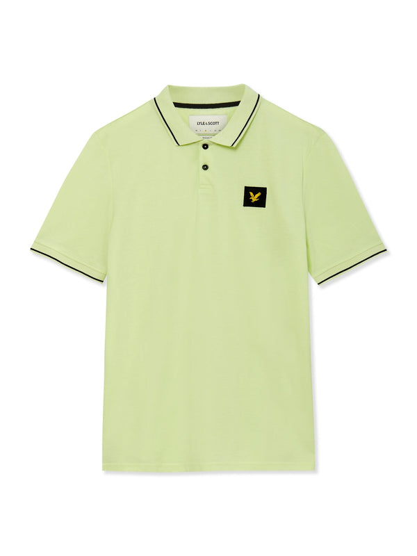 Lyle & Scott Mens Tipped Polo Shirt Lucid Green | Malford of London Savile Row and Luxury Formal Wear Sale Outlet