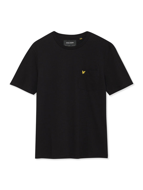 Lyle & Scott Mens Tonal Pocket T-Shirt True Black | Malford of London Savile Row and Luxury Formal Wear Sale Outlet