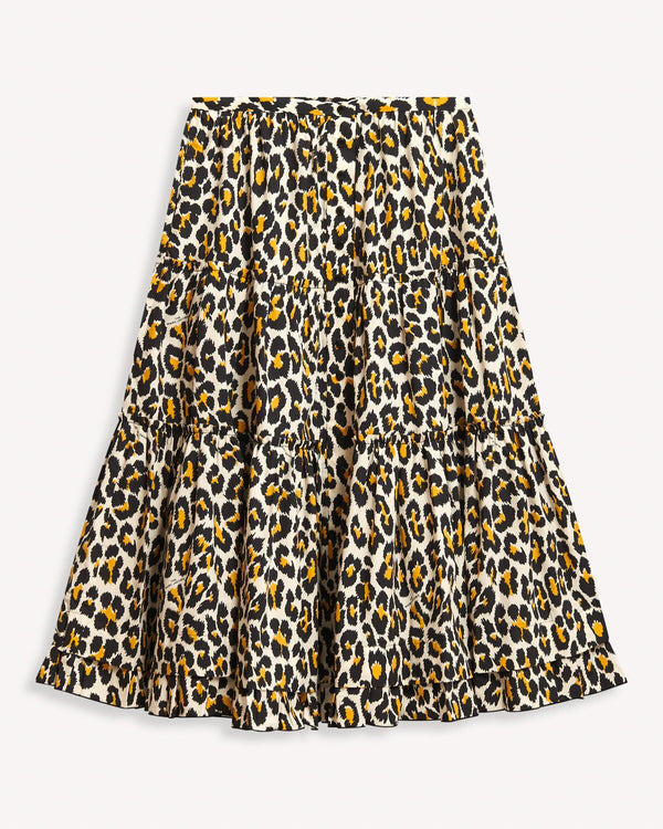 Marc Jacobs The Prairie Leopard Print Midi Skirt Multi | Malford of London Savile Row and Luxury Formal Wear Sale Outlet