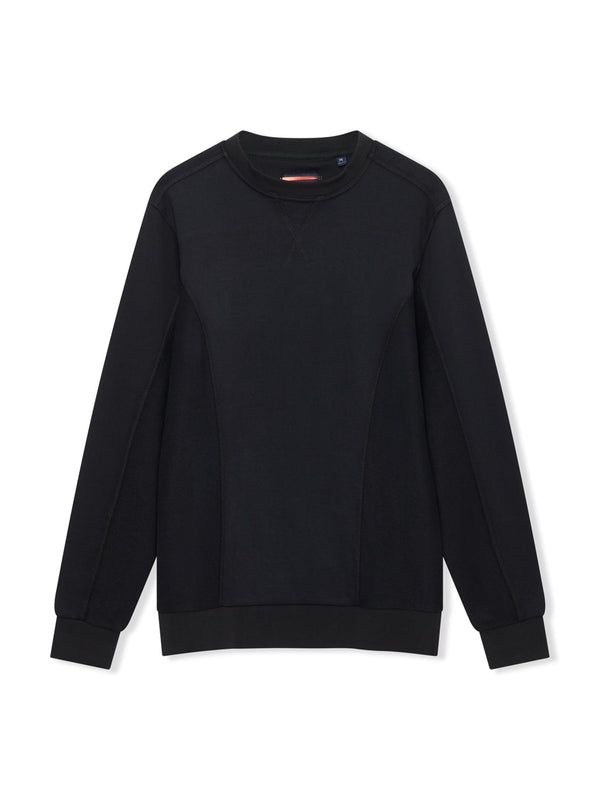 Richard James Crew Neck Sweatshirt Black | Malford of London Savile Row and Luxury Formal Wear Sale Outlet
