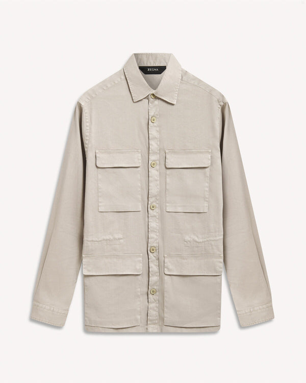 Zzegna 4 Pocket Overshirt Jacket - Grey | Malford of London Savile Row and Luxury Formal Wear Sale Outlet