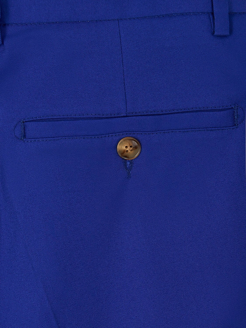 Bernard Weatherill BW Classic Cotton Chino Short Blue | Malford of London Savile Row and Luxury Formal Wear Sale Outlet