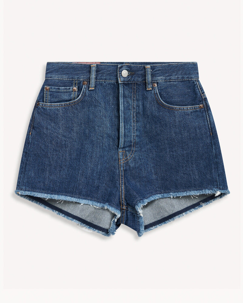 Acne Studios 1990 High Waist Denim Shorts Blue | Malford of London Savile Row and Luxury Formal Wear Sale Outlet