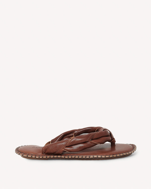 Acne Studios Bema Leather Sandals Brown | Malford of London Savile Row and Luxury Formal Wear Sale Outlet