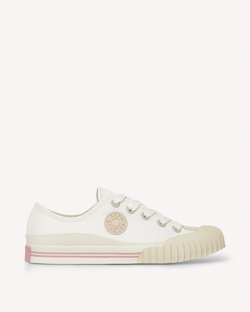 Acne Studios Brady Canvas Trainers White | Malford of London Savile Row and Luxury Formal Wear Sale Outlet