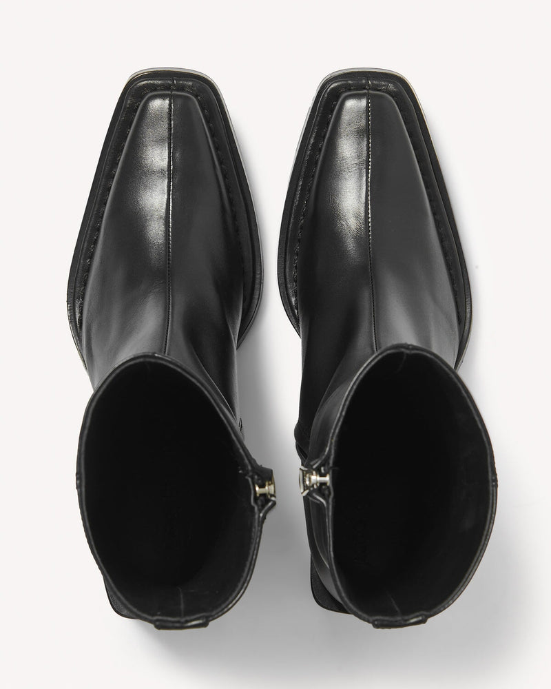 Acne Studios Brannon 70 Leather Boots Black | Malford of London Savile Row and Luxury Formal Wear Sale Outlet