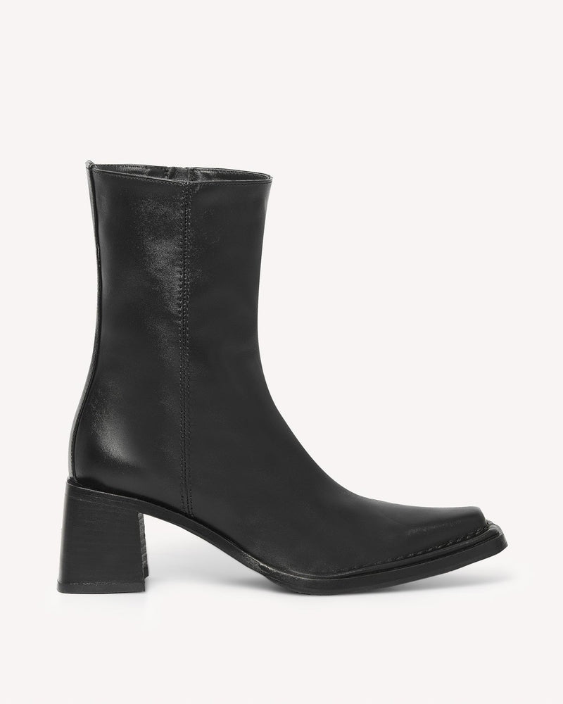 Acne Studios Brannon 70 Leather Boots Black | Malford of London Savile Row and Luxury Formal Wear Sale Outlet