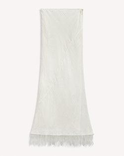 Acne Studios Ife Fringed Linen Maxi Skirt White | Malford of London Savile Row and Luxury Formal Wear Sale Outlet