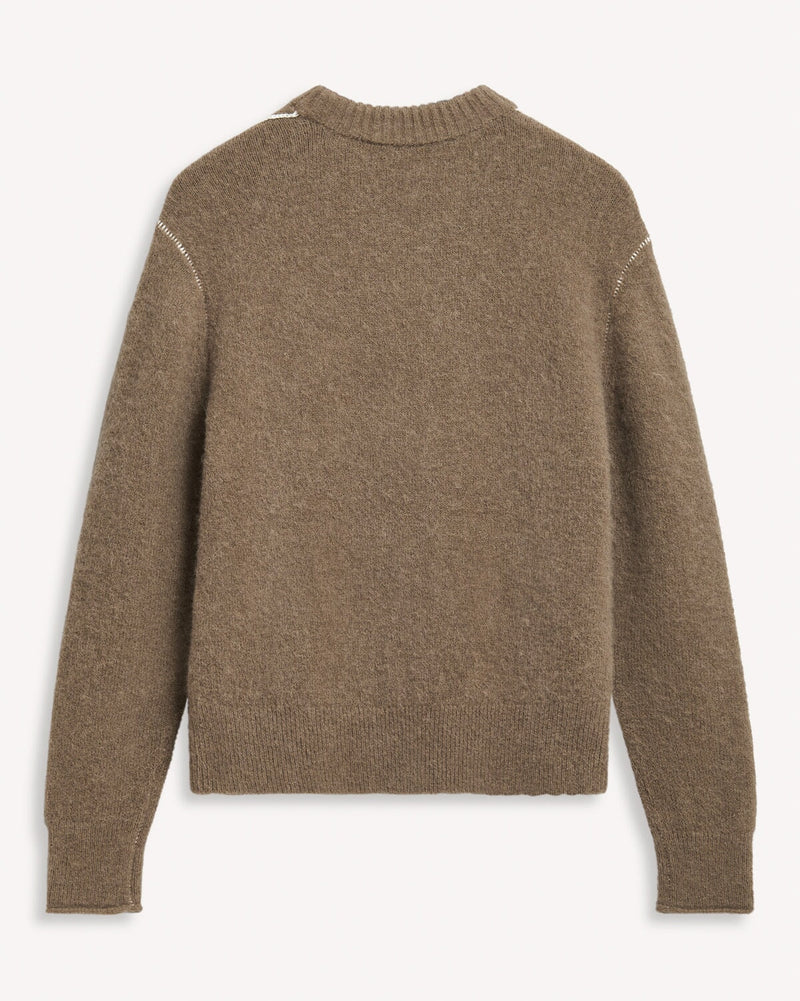 Acne Studios Kalinka Knitted Sweater Brown | Malford of London Savile Row and Luxury Formal Wear Sale Outlet