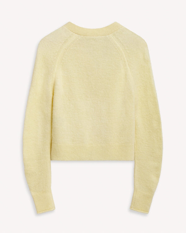 Acne Studios Kamelie V-Neck Cardigan Pale Yellow | Malford of London Savile Row and Luxury Formal Wear Sale Outlet