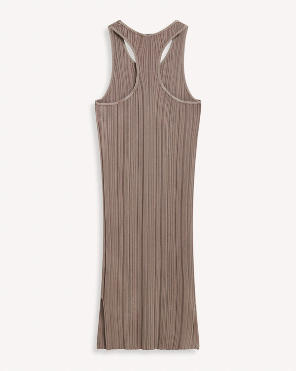 Acne Studios Komali Ribbed Knit Midi Dress Earth | Malford of London Savile Row and Luxury Formal Wear Sale Outlet