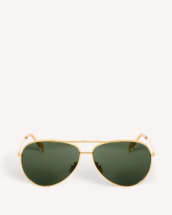 Celine Aviator Sunglasses Gold Green | Malford of London Savile Row and Luxury Formal Wear Sale Outlet
