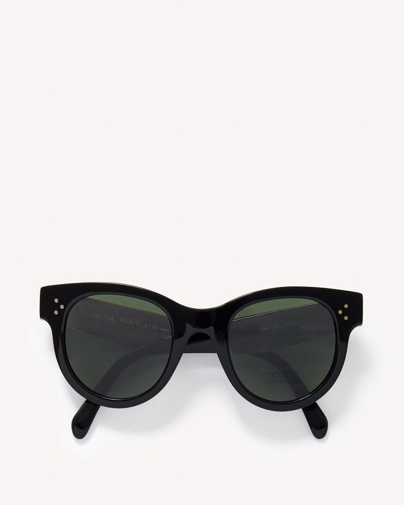 Celine Round Frame Sunglasses Black Green | Malford of London Savile Row and Luxury Formal Wear Sale Outlet