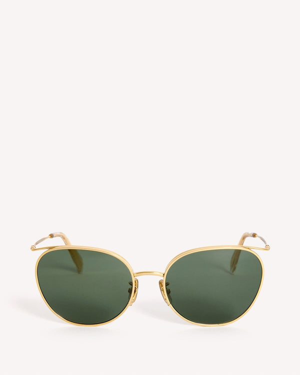 Celine Rounded Lens Sunglasses Gold | Malford of London Savile Row and Luxury Formal Wear Sale Outlet