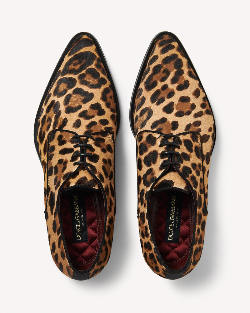 Dolce & Gabbana Millenials Leopard Print Pony Hair Shoes Multi | Malford of London Savile Row and Luxury Formal Wear Sale Outlet