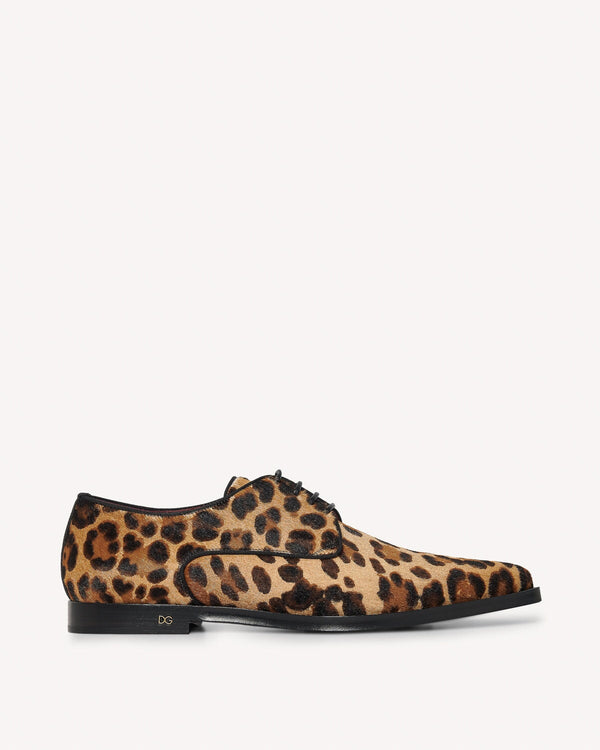 Dolce & Gabbana Millenials Leopard Print Pony Hair Shoes Multi | Malford of London Savile Row and Luxury Formal Wear Sale Outlet