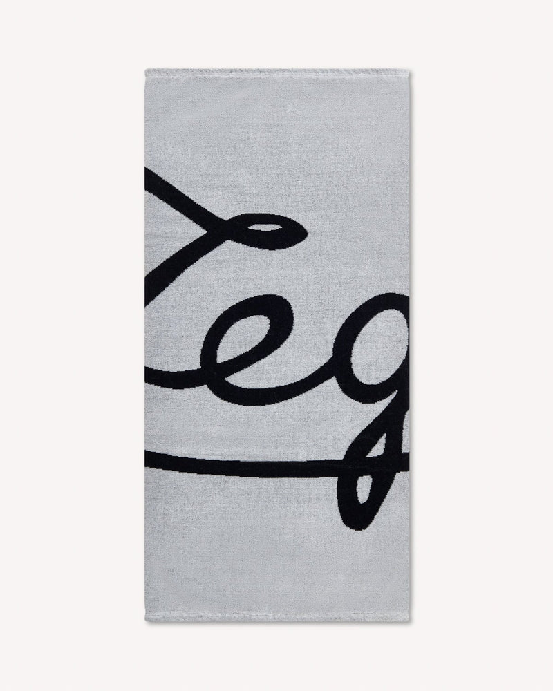 Ermenegildo Zegna Signature Logo Cotton Beach Towel White | Malford of London Savile Row and Luxury Formal Wear Sale Outlet