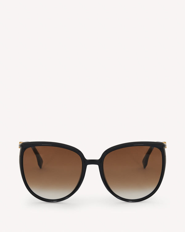 Fendi Black Brown Oversized Round Glasses | Malford of London Savile Row and Luxury Formal Wear Sale Outlet