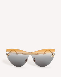 Fendi Overlapping Frameless Cats Eye Sunglasses Honey Grey | Malford of London Savile Row and Luxury Formal Wear Sale Outlet