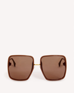 Fendi Vintage Oversized Square Sunglasses Brown | Malford of London Savile Row and Luxury Formal Wear Sale Outlet