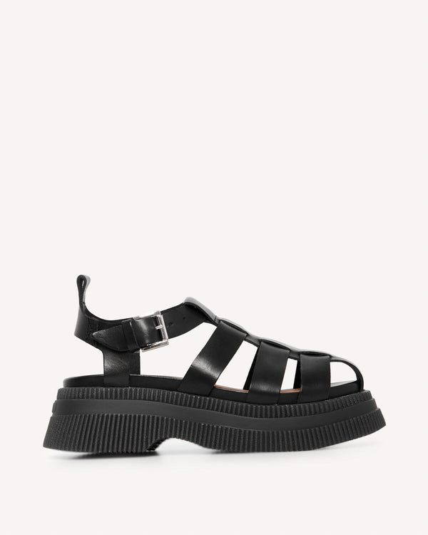 Ganni Ladies Creepers Sandals Black | Malford of London Savile Row and Luxury Formal Wear Sale Outlet