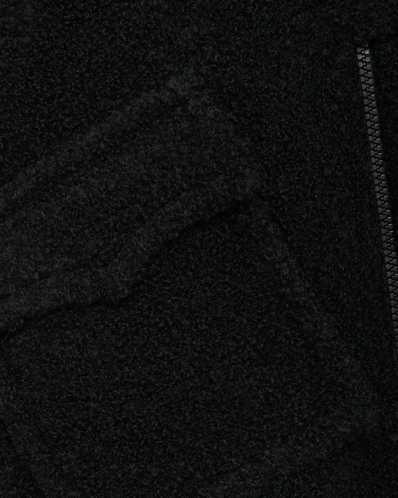 Ganni Zip Boucle Wool Jacket in Black | Malford of London Savile Row and Luxury Formal Wear Sale Outlet