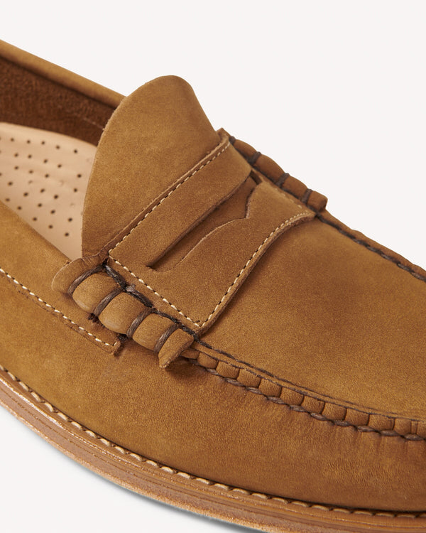 GH Bass Weejuns Penny Loafer Tan | Malford of London Savile Row and Luxury Formal Wear Sale Outlet