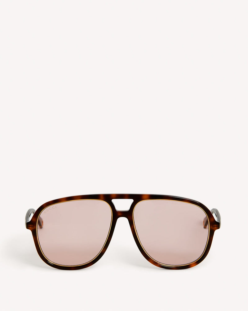 Gucci Aviator Sunglasses Gold Chain PINK | Malford of London Savile Row and Luxury Formal Wear Sale Outlet