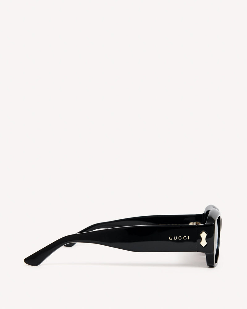 Gucci Havana Rectangle Sunglasses Black | Malford of London Savile Row and Luxury Formal Wear Sale Outlet