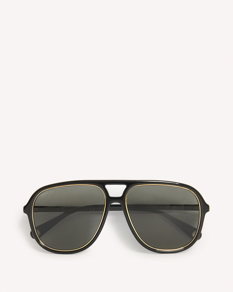 Gucci Men’s Aviator with Chain in Black | Malford of London Savile Row and Luxury Formal Wear Sale Outlet
