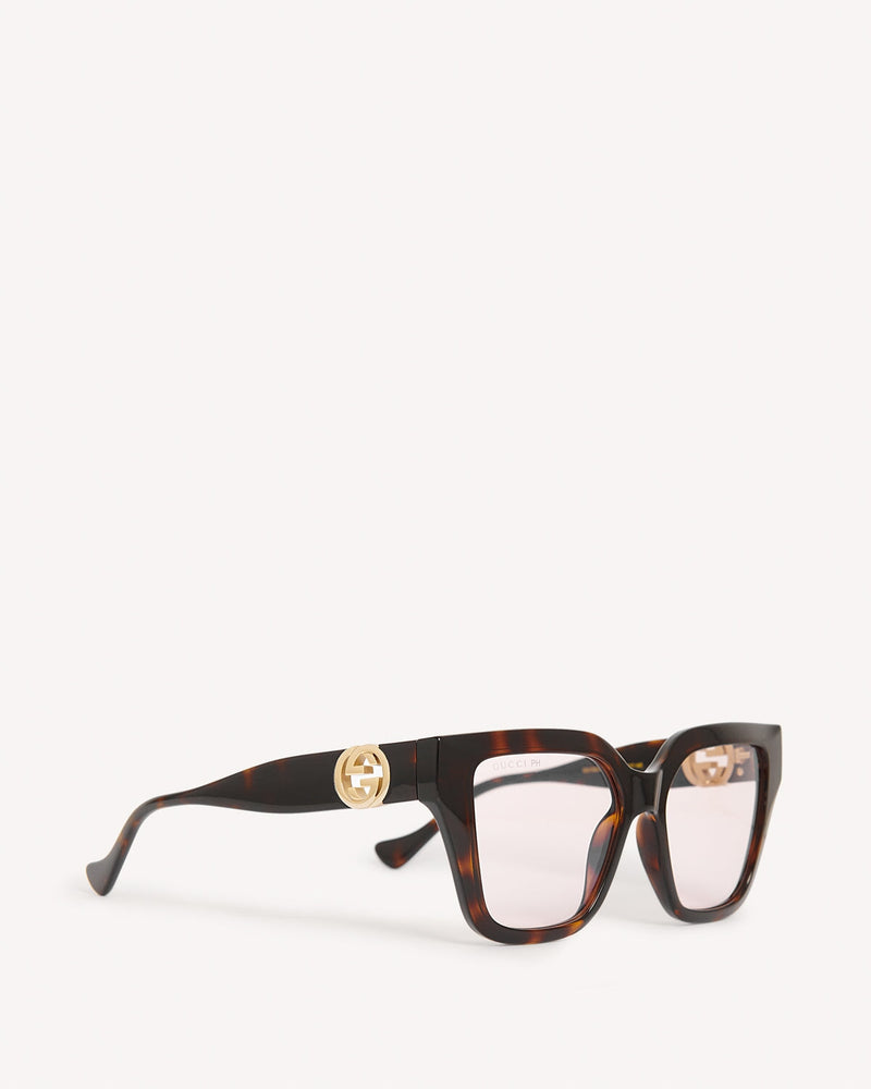 Gucci Oversized Square Sunglasses Havana | Malford of London Savile Row and Luxury Formal Wear Sale Outlet