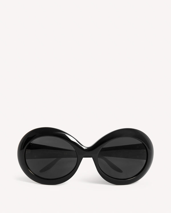 Gucci Round Oversized Double G Sunglasses Black | Malford of London Savile Row and Luxury Formal Wear Sale Outlet