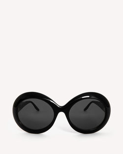 Gucci Round Oversized Double G Sunglasses Black | Malford of London Savile Row and Luxury Formal Wear Sale Outlet