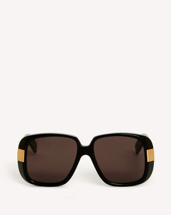 Gucci Square Logo Temple Sunglasses Black | Malford of London Savile Row and Luxury Formal Wear Sale Outlet
