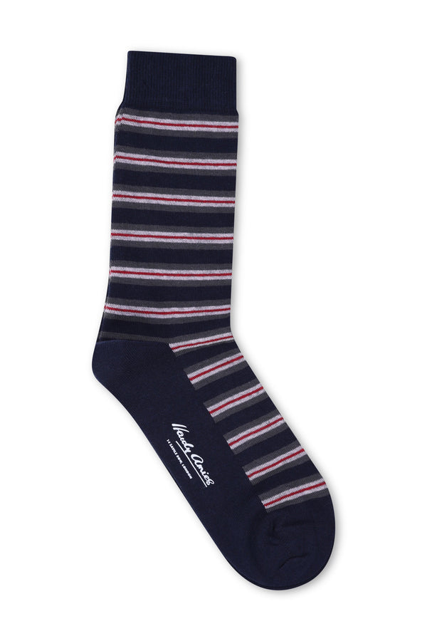 Hardy Amies RED STRIPED SAVILE ROW SOCKS | Malford of London Savile Row and Luxury Formal Wear Sale Outlet