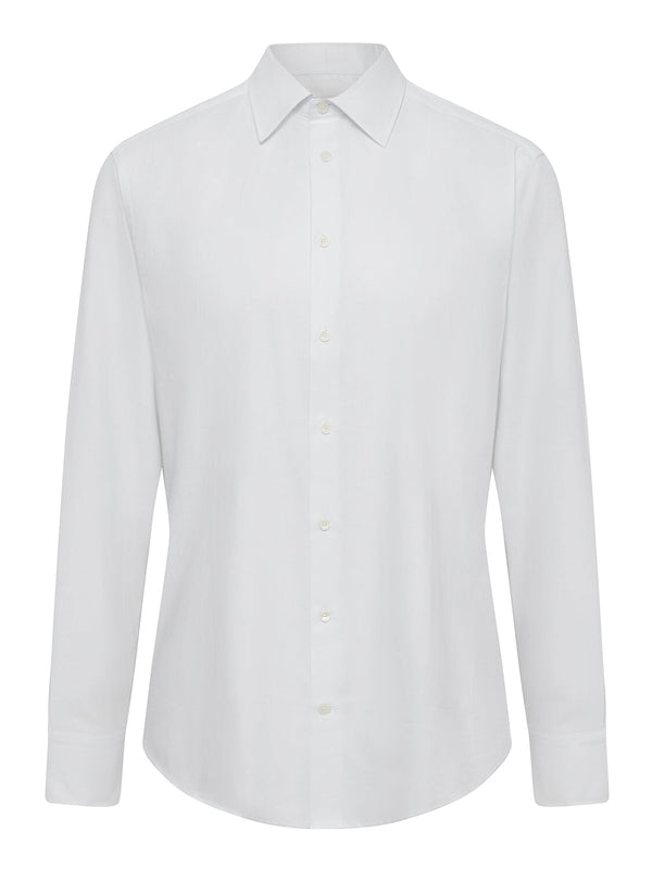 Hardy Amies Textured Formal Shirt White | Malford of London Savile Row and Luxury Formal Wear Sale Outlet
