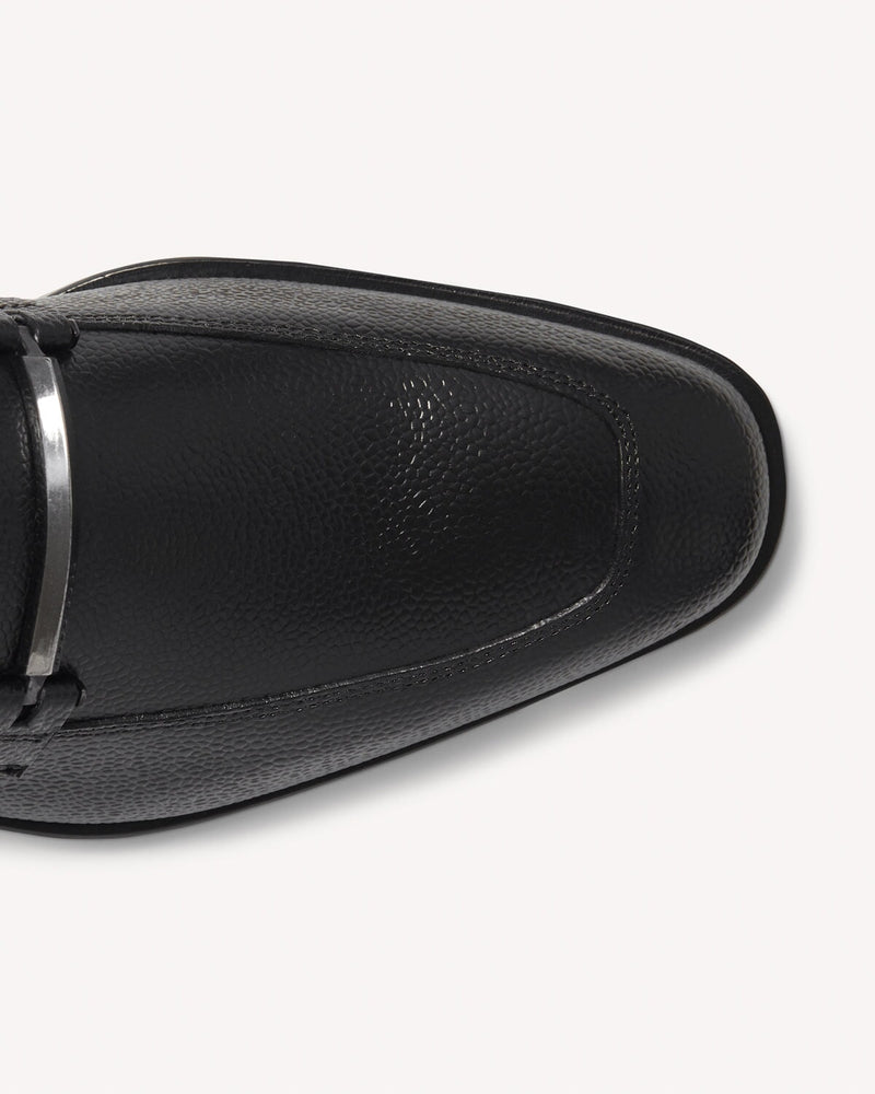 Hugo Boss Lisbon Textured Loafer Black | Malford of London Savile Row and Luxury Formal Wear Sale Outlet
