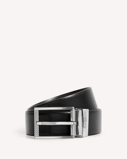 Hugo Boss Obert Reversible Leather Belt Black | Malford of London Savile Row and Luxury Formal Wear Sale Outlet