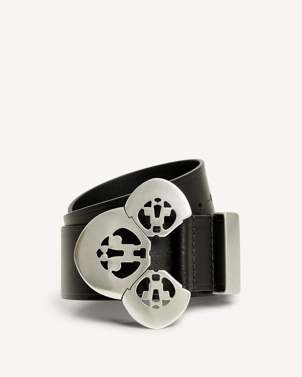 Isabel Marant Adria Belt Black/Silver | Malford of London Savile Row and Luxury Formal Wear Sale Outlet