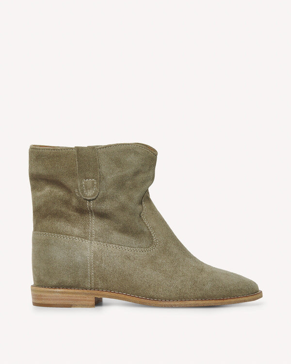 Isabel Marant Crisi Suede Ankle Boots Taupe | Malford of London Savile Row and Luxury Formal Wear Sale Outlet