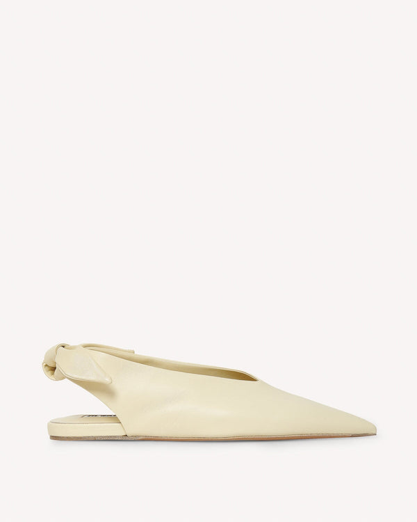 Jil Sander Knotted Slingback Pointed Toe Pumps Neutral | Malford of London Savile Row and Luxury Formal Wear Sale Outlet
