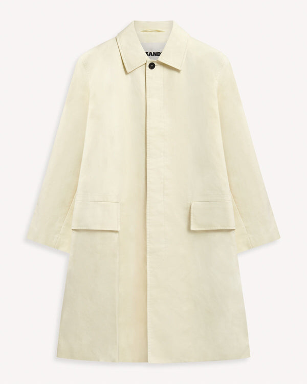 Jil Sander Oversized Trench Coat White | Malford of London Savile Row and Luxury Formal Wear Sale Outlet