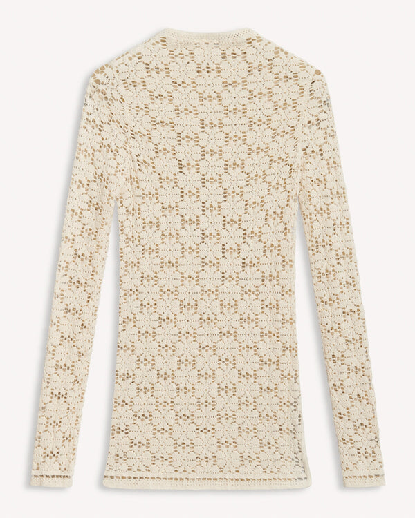 Jil Sanders Crochet Long-Sleeved Detailed Top | Malford of London Savile Row and Luxury Formal Wear Sale Outlet