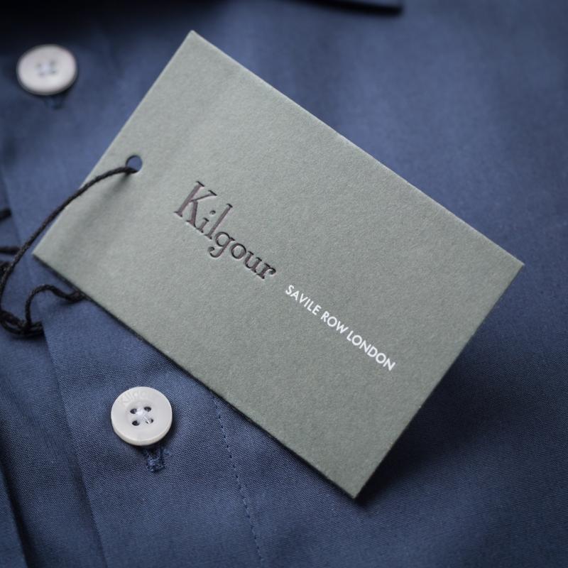 Kilgour Luxury Cotton Shirt Navy | Malford of London Savile Row and Luxury Formal Wear Sale Outlet