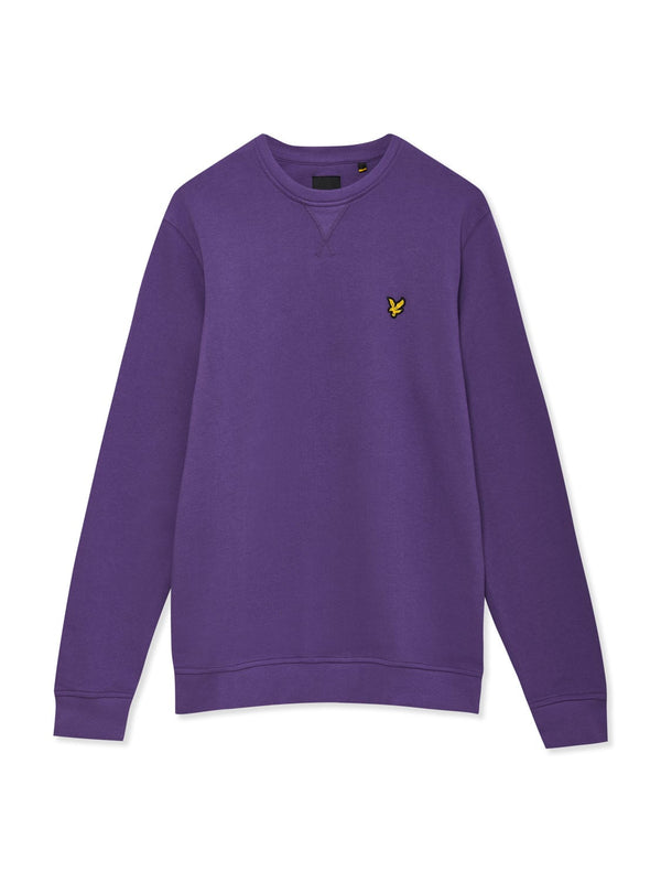 Lyle & Scott Mens Crewneck Sweatshirt Violet | Malford of London Savile Row and Luxury Formal Wear Sale Outlet